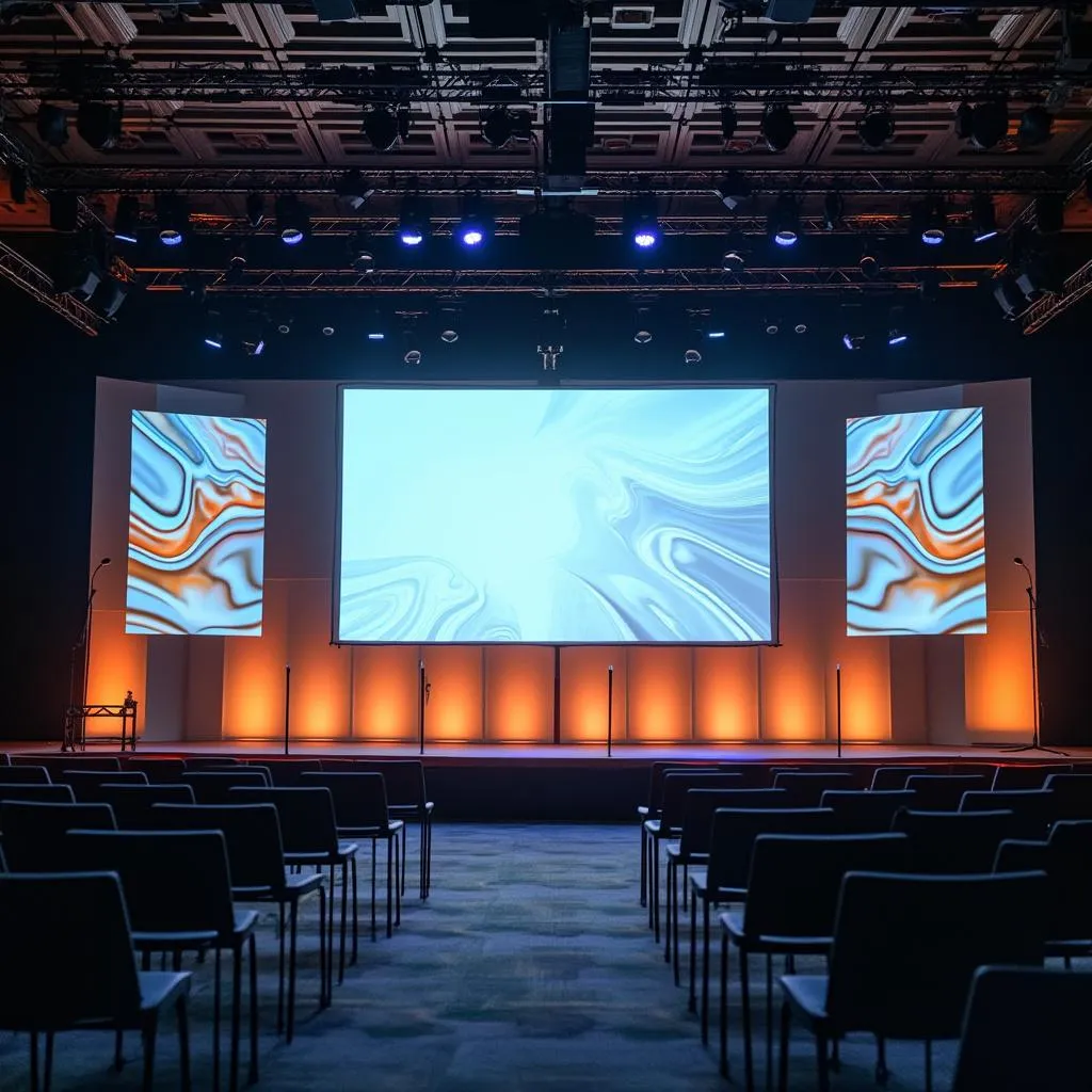 Escenario de conferencia futurista